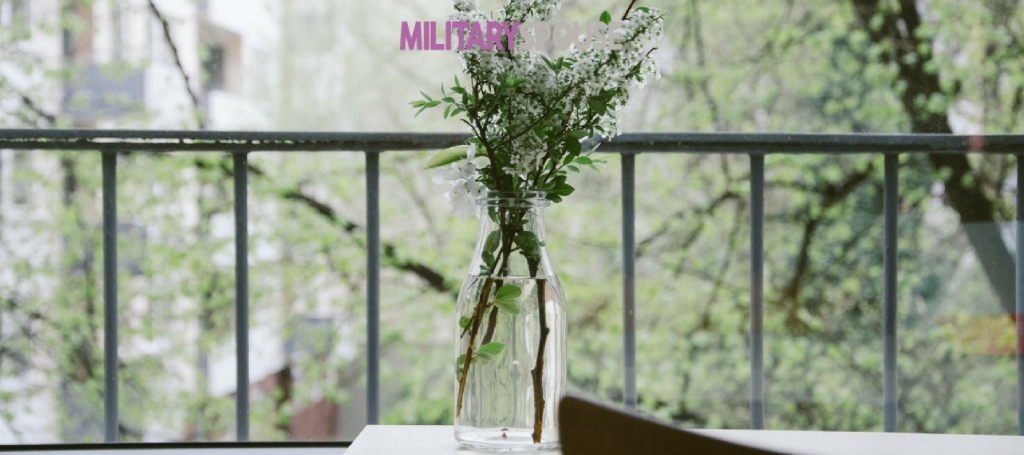 military spouse at home