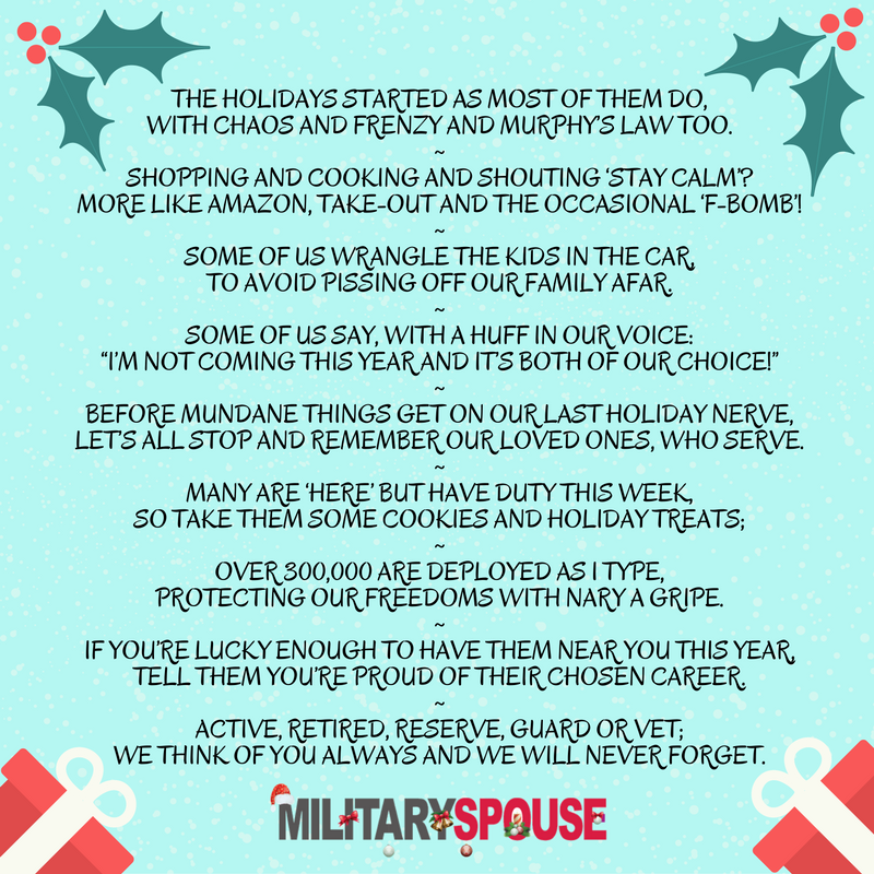 holiday-poem | Military Spouse