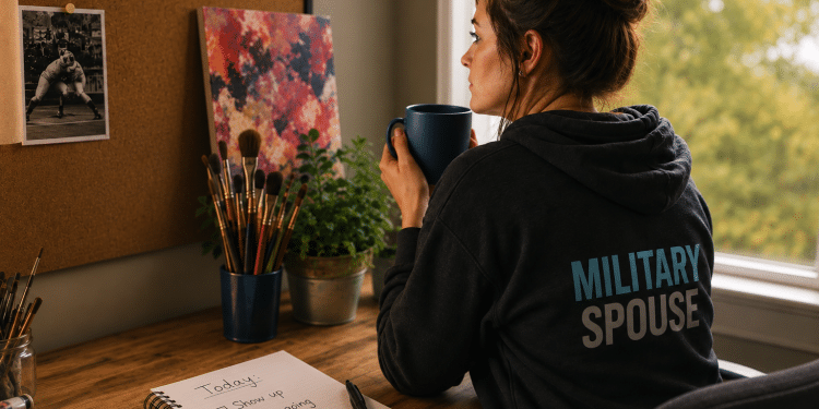 Military spouse reflecting on personal growth and finding herself again